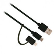 1m, USB2.0-A - USB2.0-B Micro, Lightning