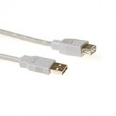 USB 2.0 verlengkabel USB A male - USB A female ivoor