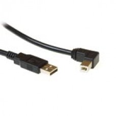 USB 2.0 aansluitkabel USB a male - USB B male (haaks)